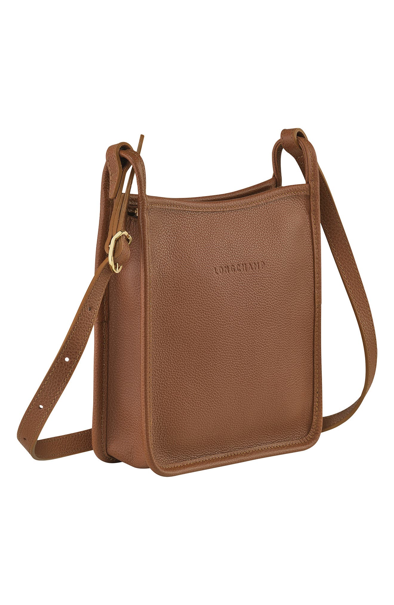 Small Le Foulonné Leather Crossbody Bag, Alternate, color, CARAMEL