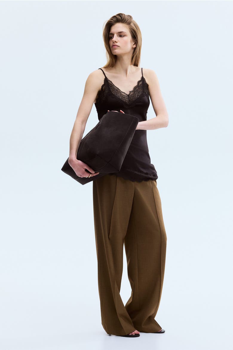 Creased Pants, Main, color, Dark khaki green
