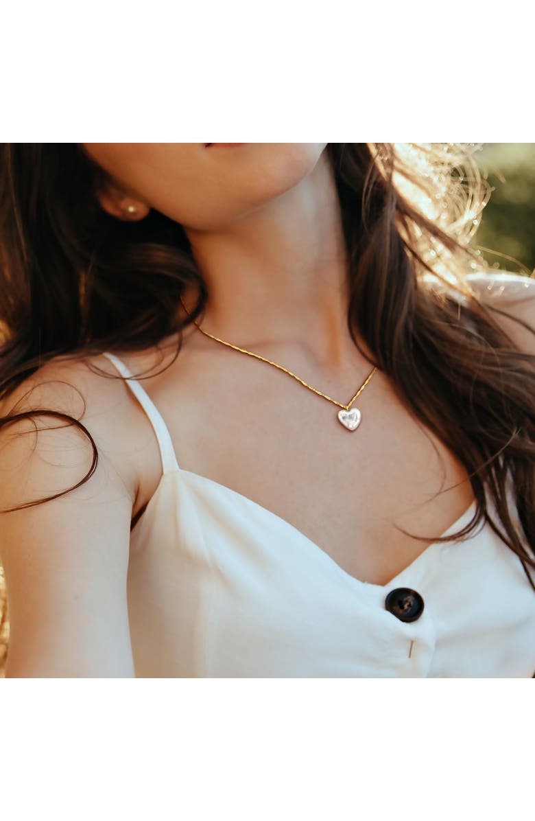 Julianna B. Cultured Pearl Heart Pendant Necklace 14k, Alternate, color, 