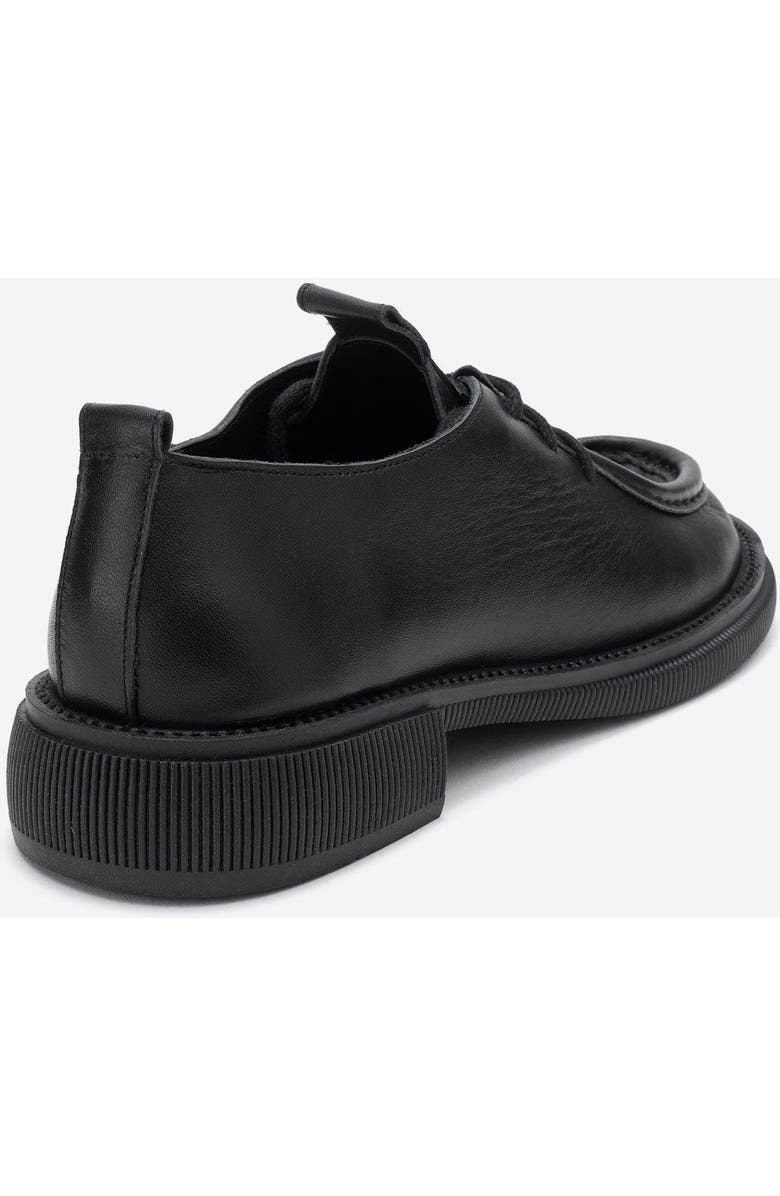 Forever & Always Shoes Band Leather Lace Up Loafer, Alternate, color, Black