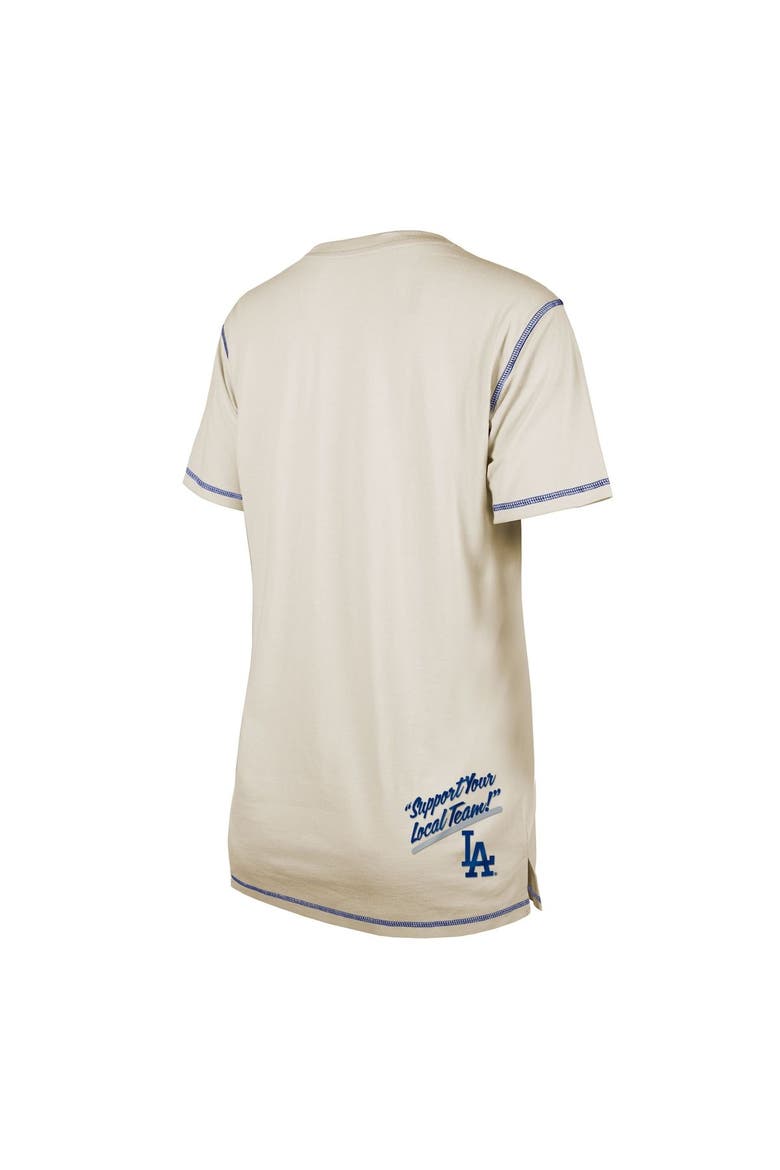 Women's New Era White Los Angeles Dodgers Team Split T-Shirt, Alternate, color, White
