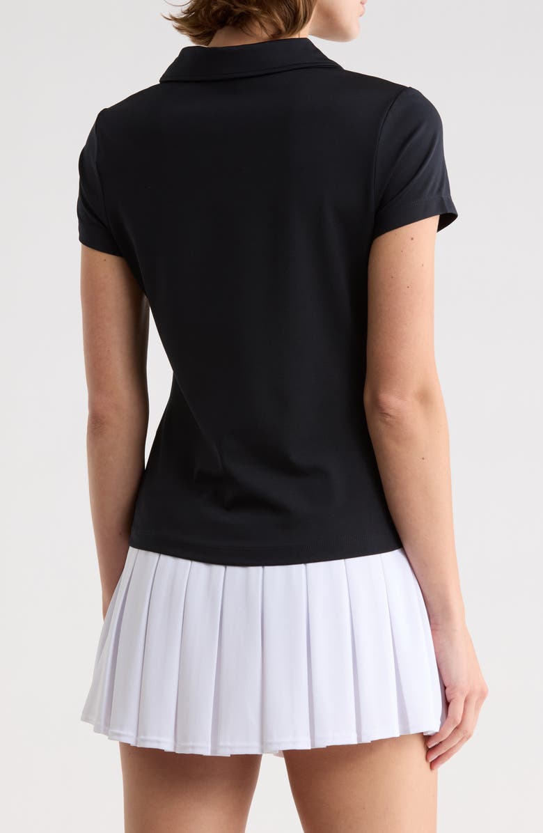 MARIKA Ellie Short Sleeve Polo, Alternate, color, Black