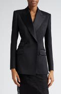 Dolce&Gabbana Double Breasted Wool Blend Tuxedo Jacket