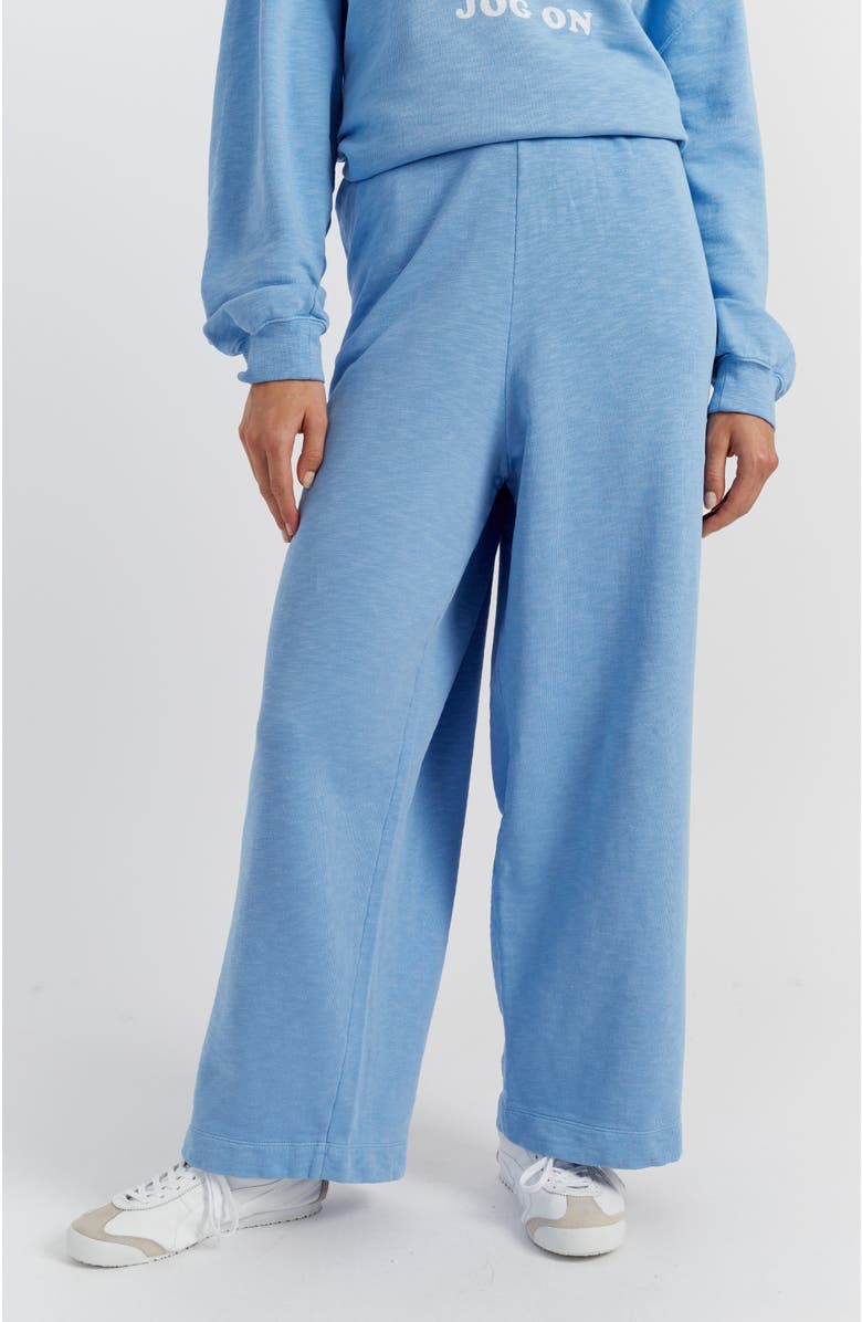 Chinti & Parker Snoopy Graphic Cotton Sweatpants, Main, color, Sky Blue