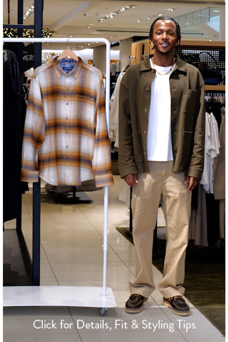 Canyon Beach Orcas Ombré Plaid Cotton Flannel Button-Up Shirt video