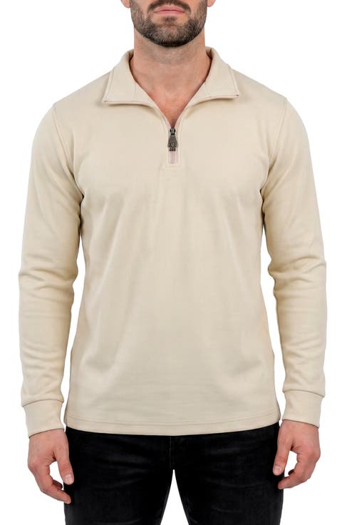 Cotton Quarter Zip Sweater