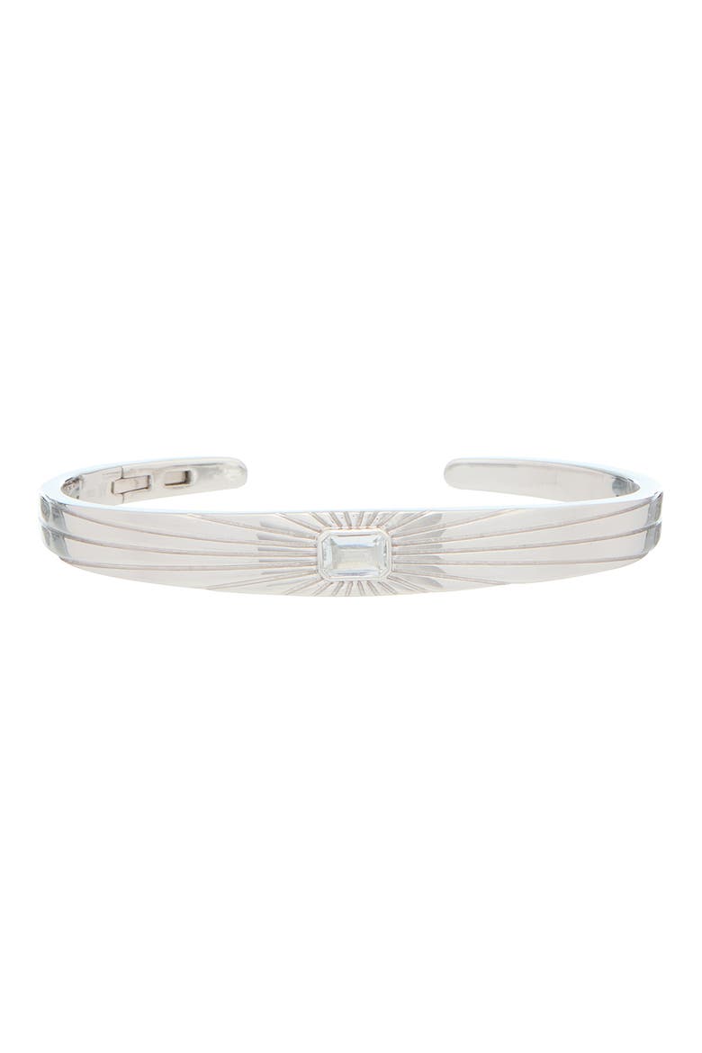 Ray of Light Sterling Silver & White Topaz Cuff Bracelet, Alternate, color, WHITE TOPAZ