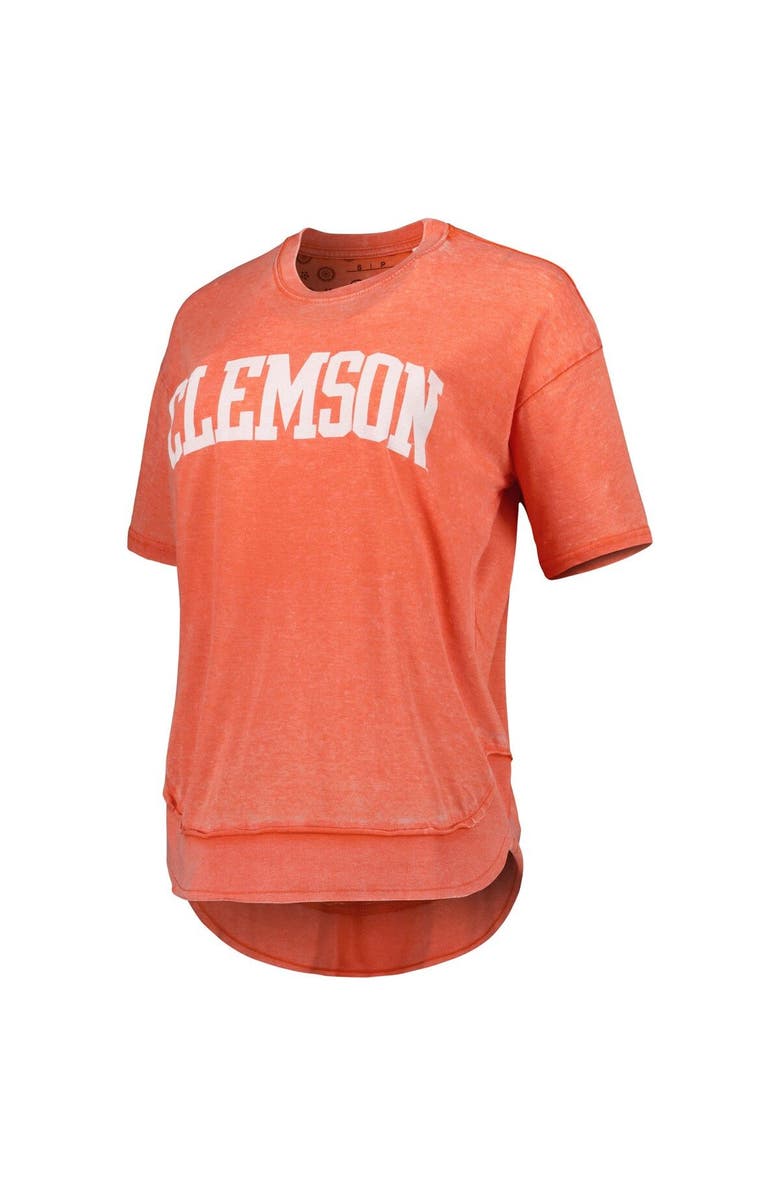 PRESSBOX Women's Pressbox Orange Clemson Tigers Arch Poncho T-Shirt, Alternate, color, 