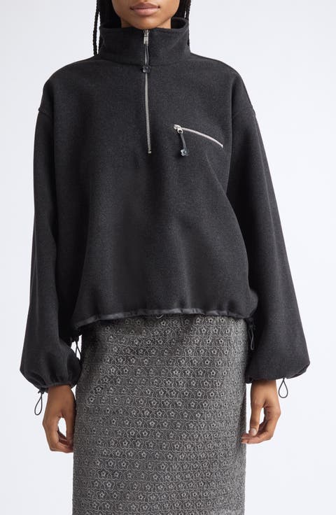 Frederik Half Zip Wool Blend Jacket