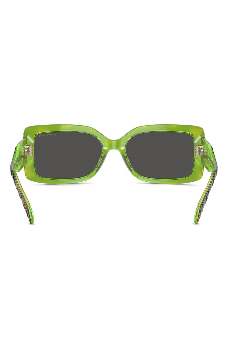 Michael Kors Corfu 56mm Rectangular Sunglasses, Alternate, color, Dark Grey