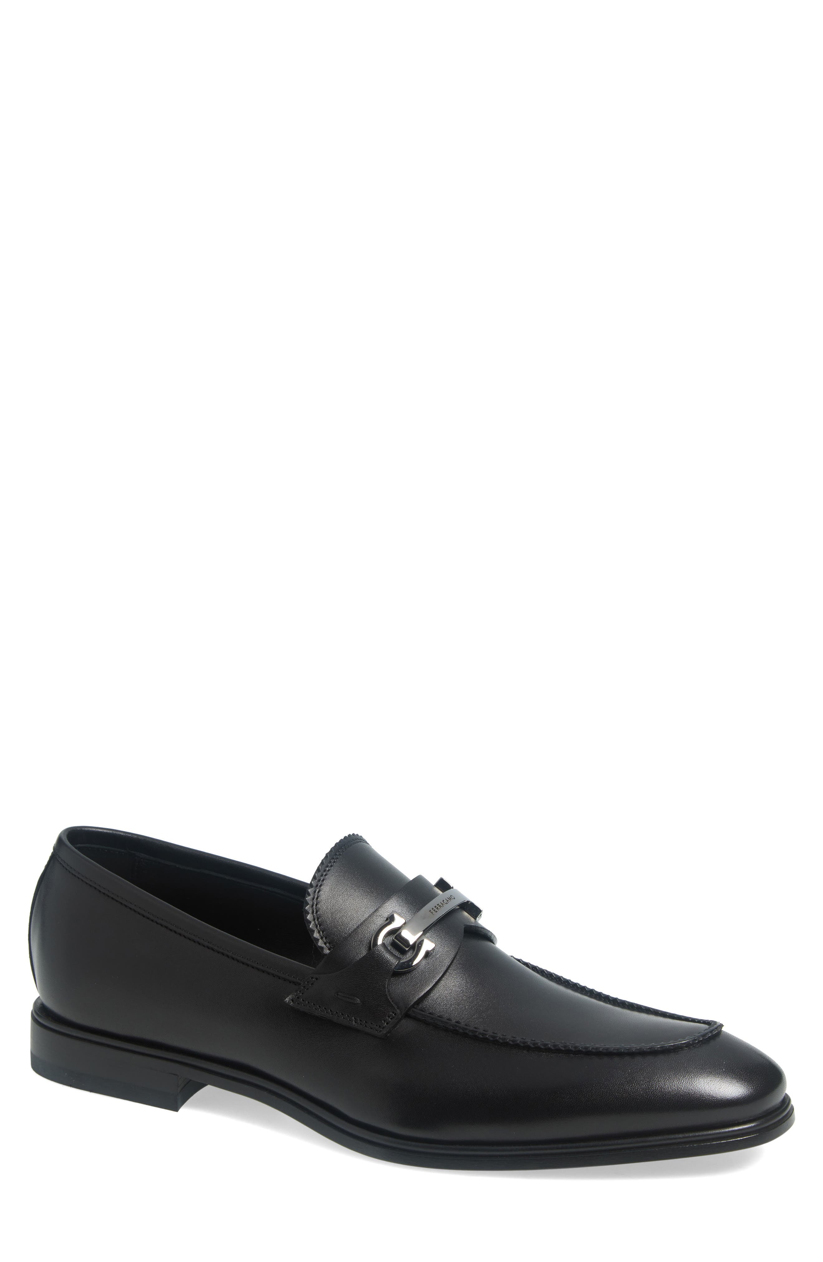 FERRAGAMO Boston Loafer, Main, color, Nero