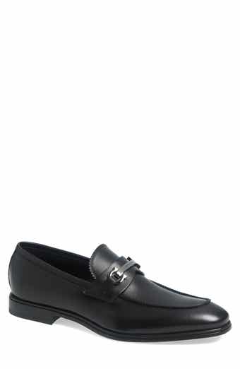 FERRAGAMO Grandioso Pebbled Driving Shoe with Double Gancio Ornament Men Nordstrom