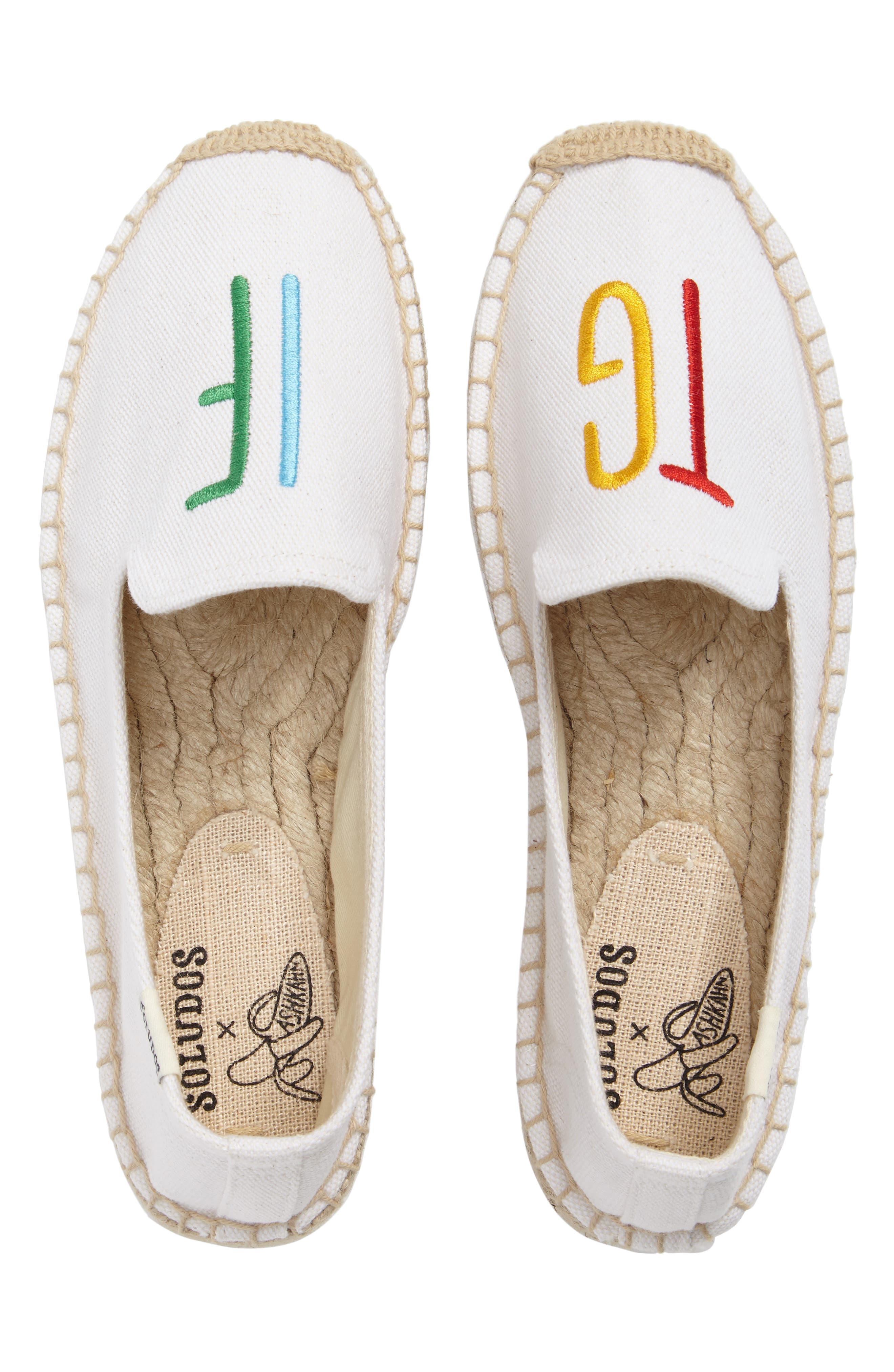 Soludos x ASHKAHN TGIF Embroidered Platform Espadrille, Main, color, 