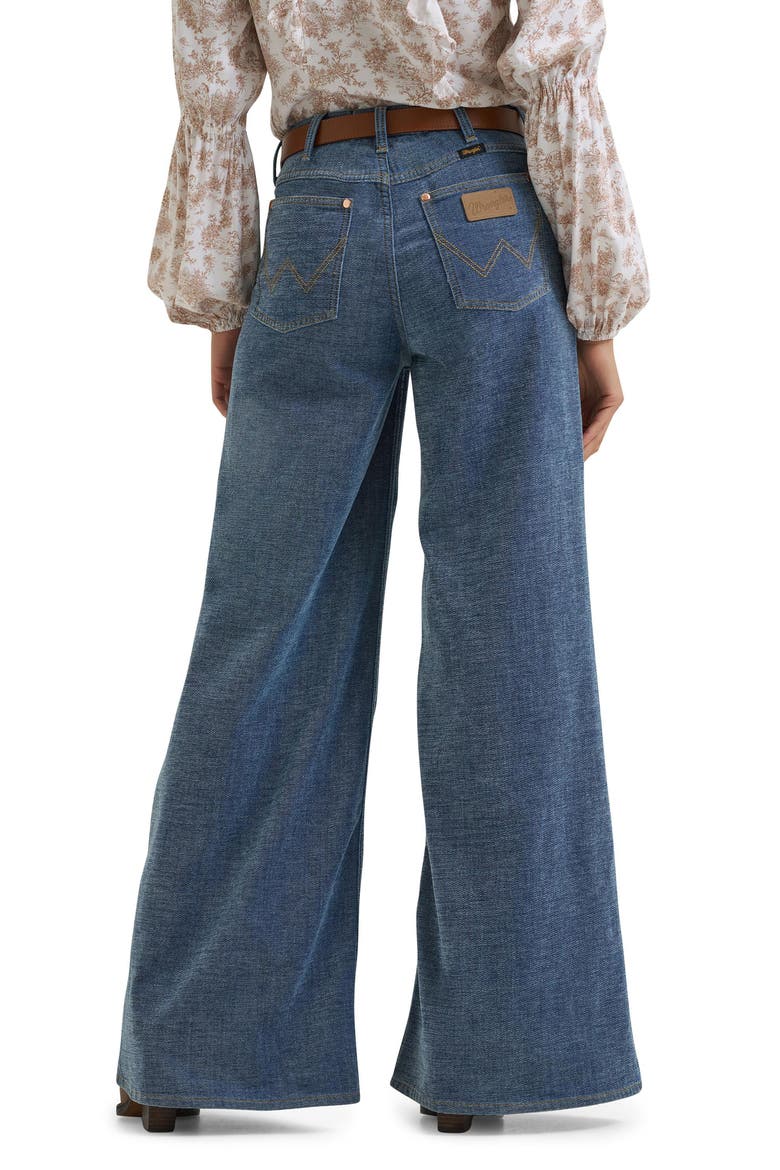 Western High Waist Wide Leg Jeans, Alternate, color, INDIGO CHENILLE