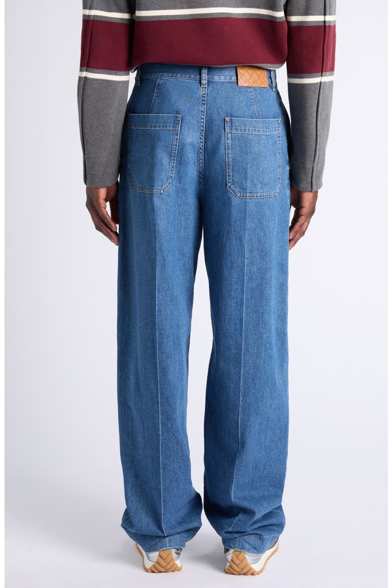 Atlantic Blue Straight Leg Cotton Denim Jeans, Alternate, color, 4300 MID BLUE