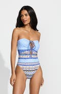 Lands' End Ruched Multi-Way V-Neck Halter High Leg One Piece Swimsuit