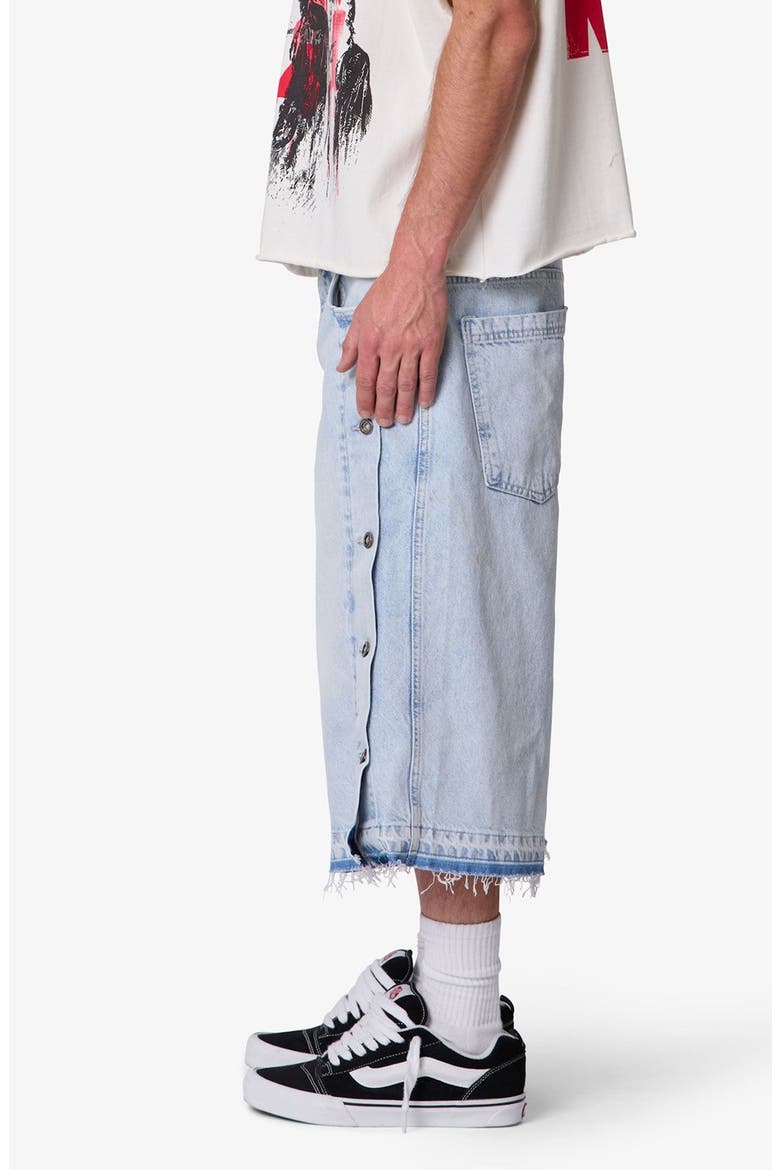 Ultra Baggy Offset Button Crop Jeans, Alternate, color, LIGHT BLUE