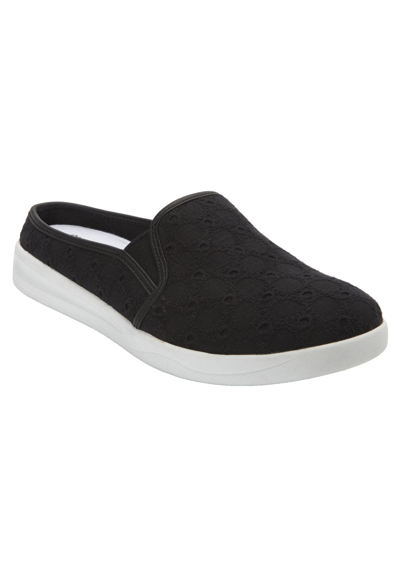 Comfortview The Camellia Slip On Sneaker Mule, Main, color, Black