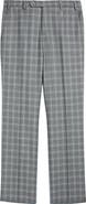 Zanella Devon Flat Front Plaid Wool Dress Pants