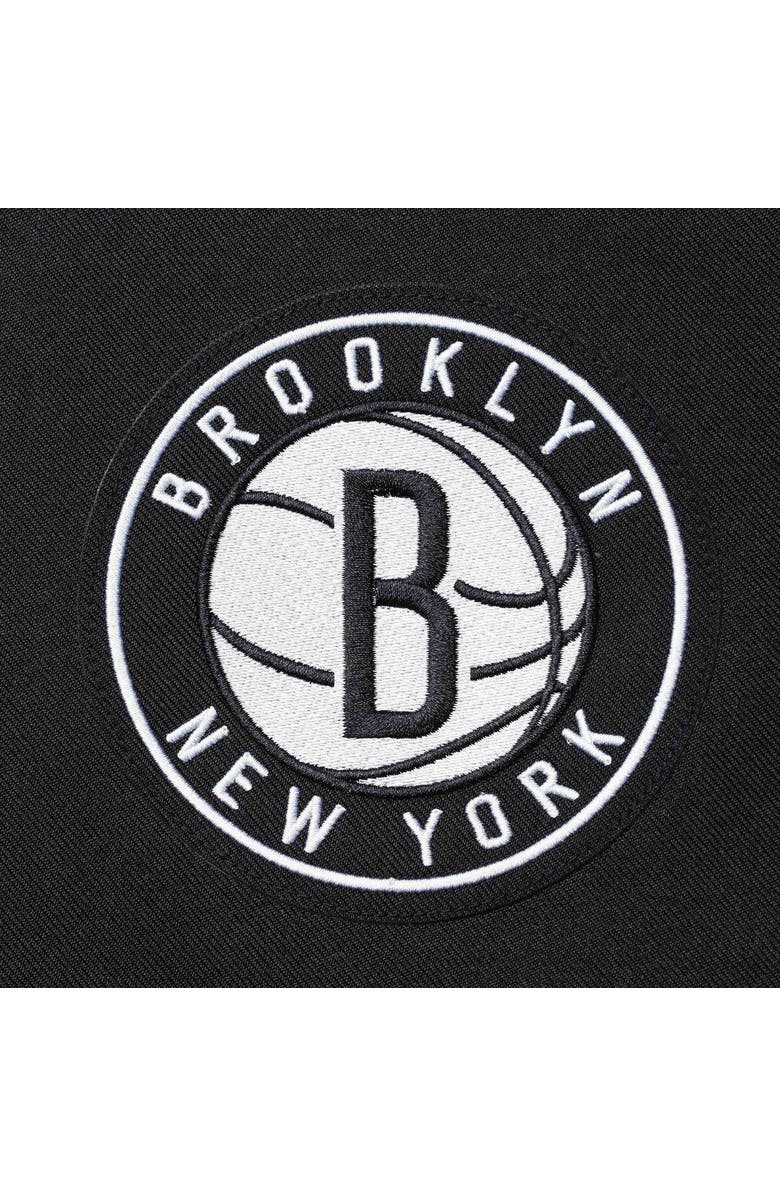 JH DESIGN Women's JH Design Black Brooklyn Nets Plus Size Poly Twill Full-Snap Jacket, Alternate, color, Black