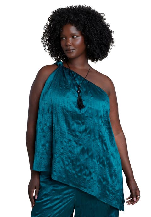 Asymmetric Bubble Crop Top