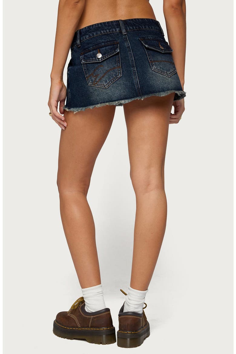 Adania Low Rise Frayed Mini Skort, Alternate, color, MEDIUM-BLUE