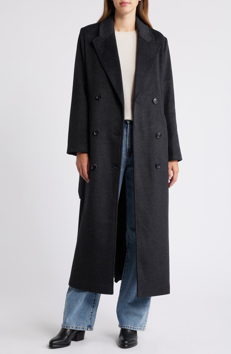 Sam Edelman Double Breasted Twill Coat, Alternate, color, 