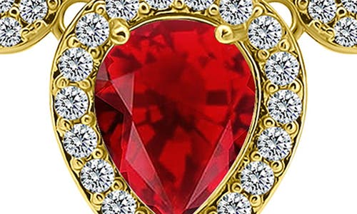 Christian Siriano Pear Cubic Zirconia Necklace & Stud Earrings Set In Multi