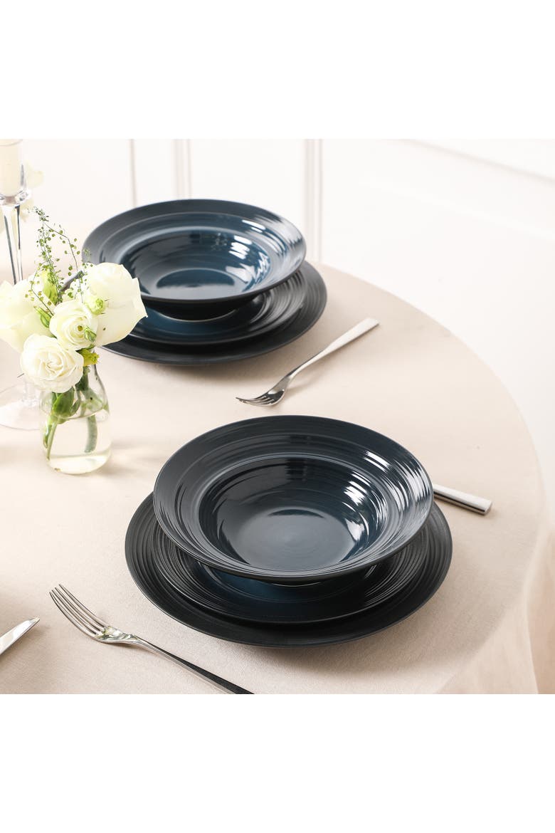 Celeste Stoneware 12-Piece Dinnerware Set, Alternate, color, Blue