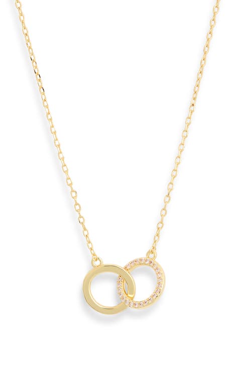Demi Fine Cubic Zirconia Interlocking Circle Pendant Necklace