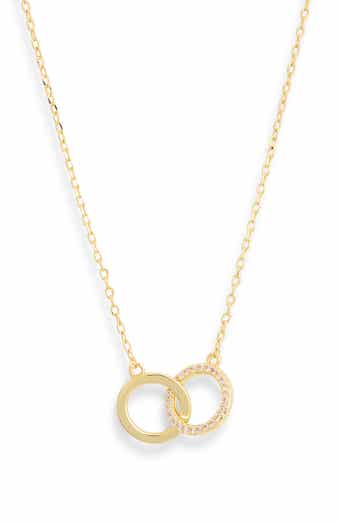 Demi Fine Cubic Zirconia Interlocking Circle Pendant Necklace