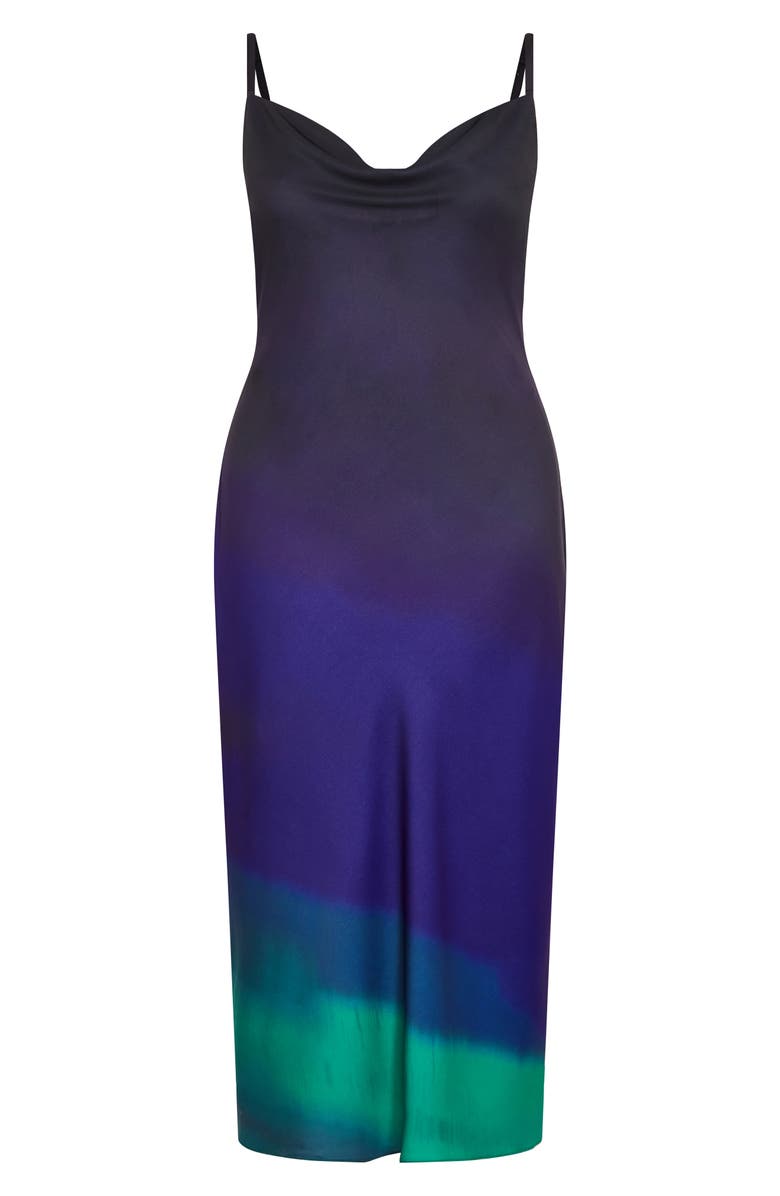 City Chic Ombré Cowl Neck Slipdress, Alternate, color,