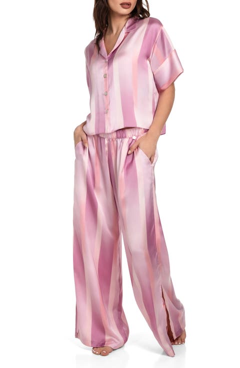 売れ筋商品|||ミッドナイトベーカリー カットソー トップス レディース Women's 2 Piece Striped Pajama Set Coral MBZJSDKHLK Women Striped 2 Piece Pajama Set Short Sleeve