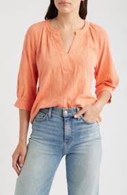 NZT by NIC+ZOE Lace Split Neck Top