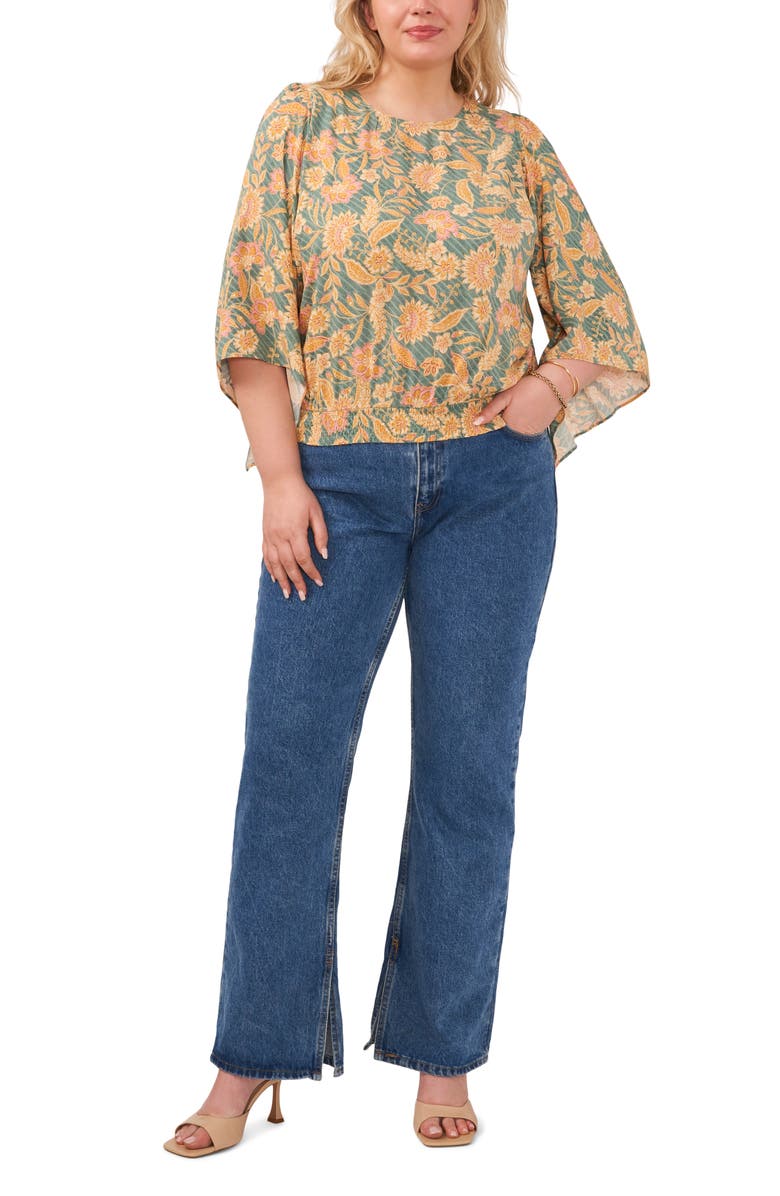 1.STATE Paisley Bell Sleeve Top, Alternate, color,