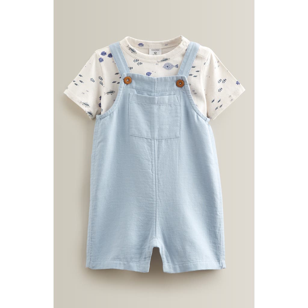 Nordstrom Cotton Bodysuit & Shortalls Set