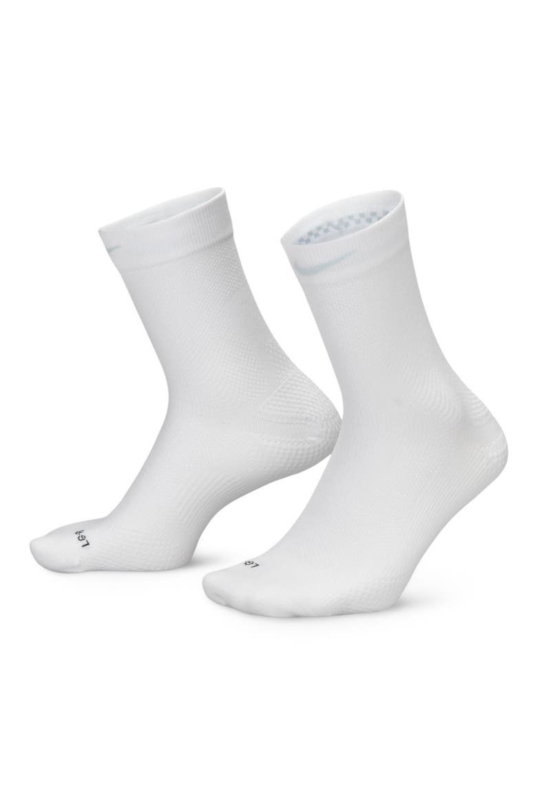 Running Lightweight Micro Crew Socks, Alternate, color, WHITE/ BLACK