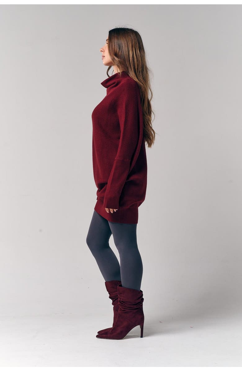 Le Fafo Slouch Neck Dolman Sweater Dress, Alternate, color, 