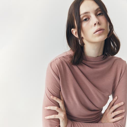 Ats Mira Long Sleeve Top In Orange