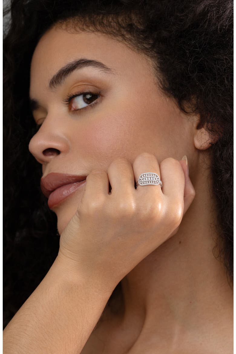 18K Gold Diamond Trend Ring, Alternate, color, 18KW