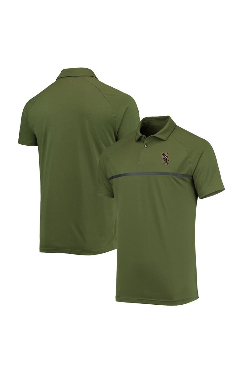 LEVELWEAR Men's Levelwear Olive Chicago White Sox Delta Sector Raglan Polo, Main, color, Olive