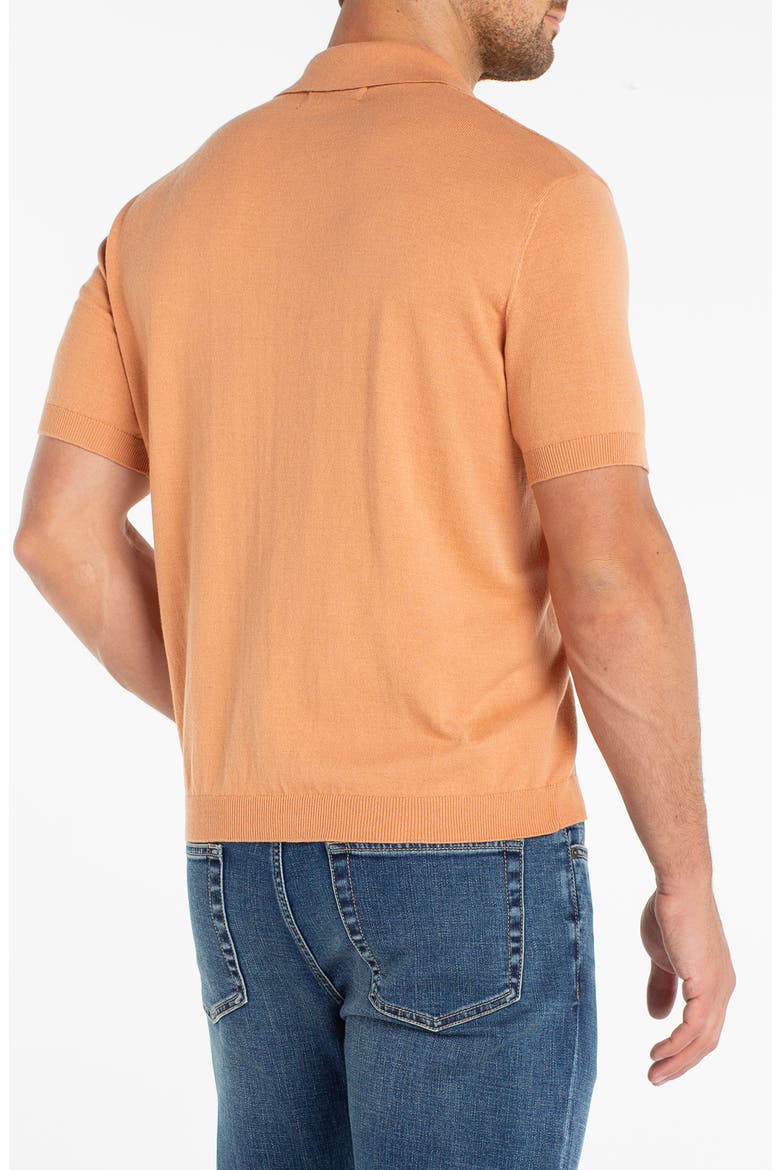 Rib Cotton Polo Sweater, Alternate, color, CLAY