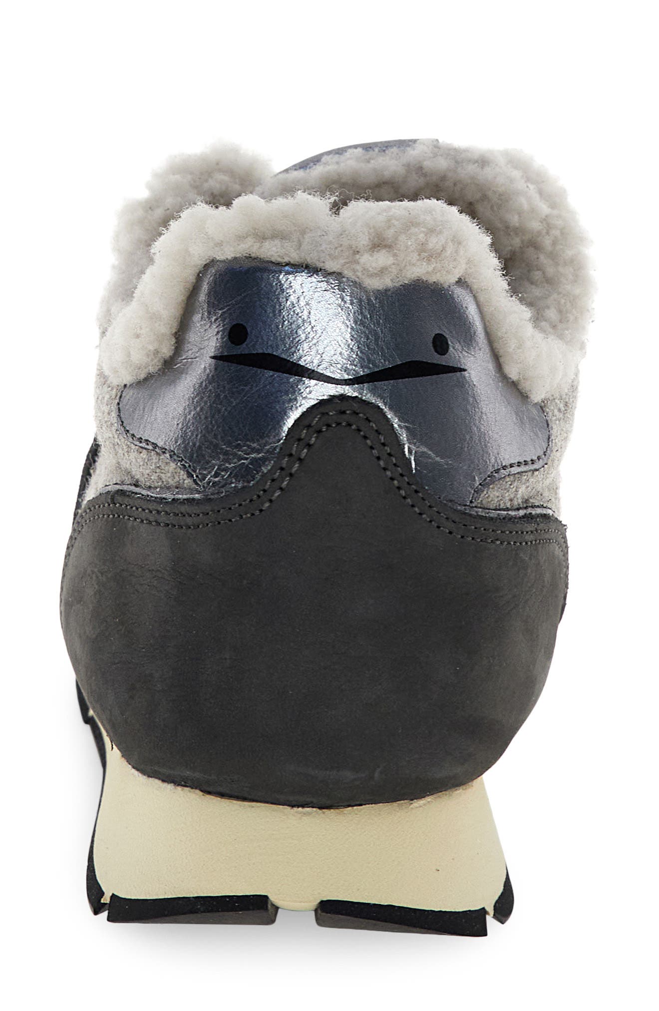 Voile Blanche Julia Genuine Shearling Sneaker, Alternate, color, Grey