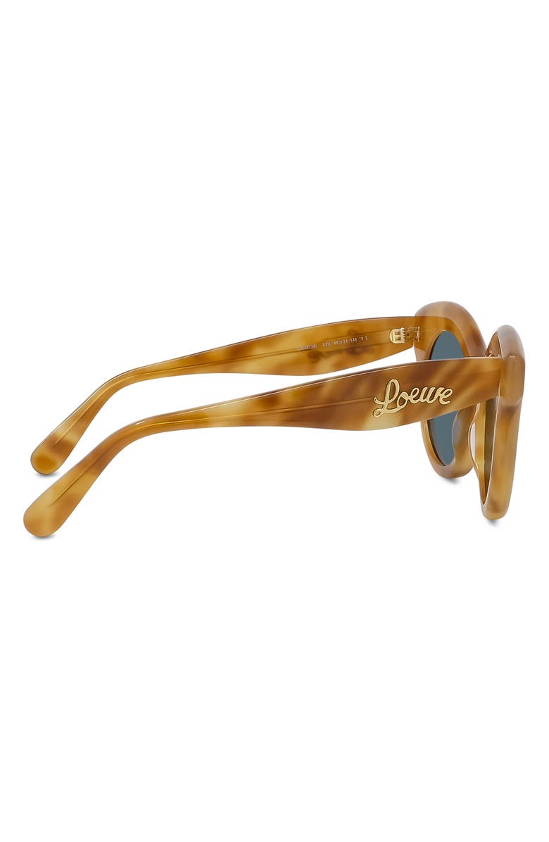 Loewe Curvy 49mm Small Round Sunglasses, Alternate, color, Blonde Havana / Blue