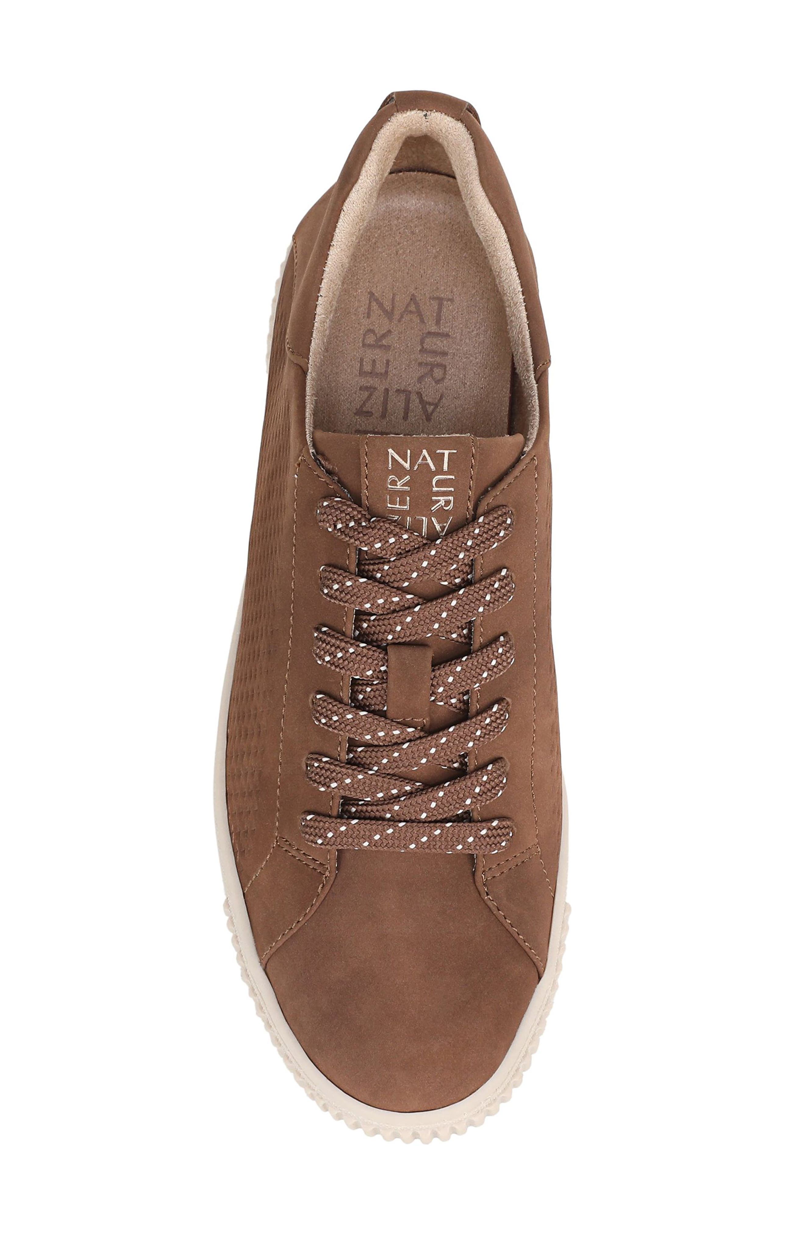 Turner Perforated Platform Sneaker, Alternate, color, MID BROWN FAUX LEATHER