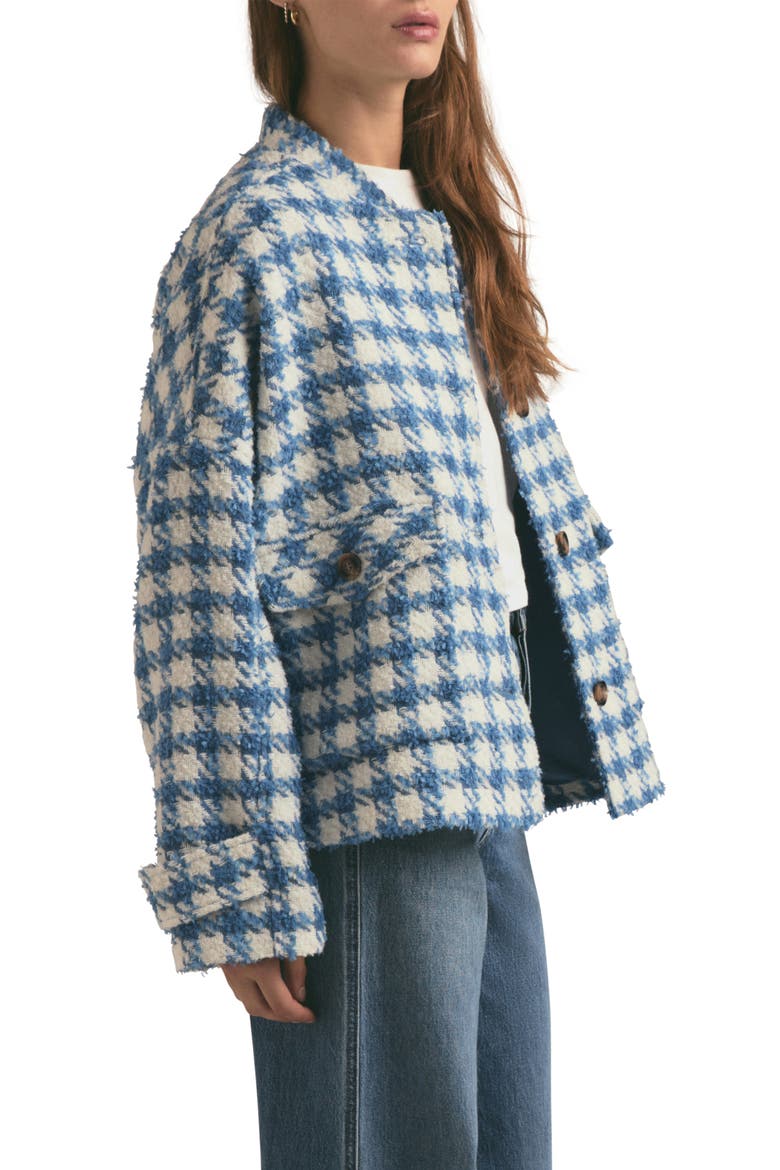 The Timeless Houndstooth Tweed Jacket, Alternate, color, BLUE JAY HOUNDSTOOD