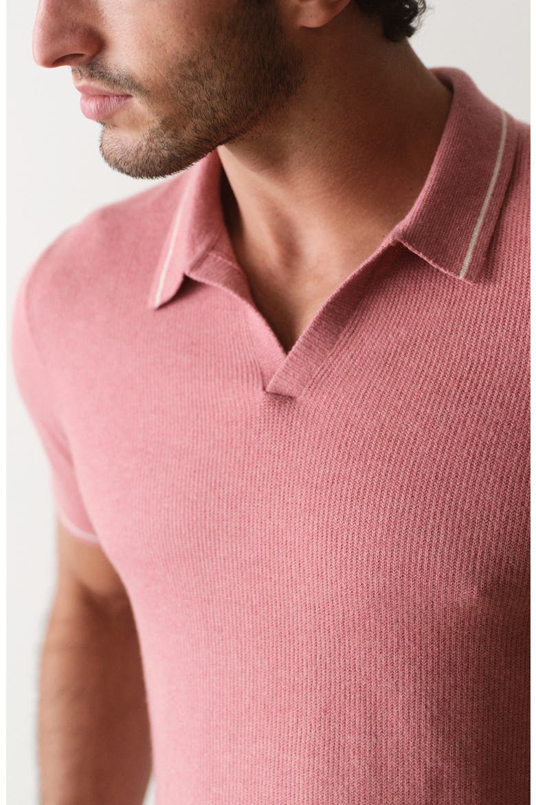 Liam Cotton Blend Sweater Polo, Alternate, color, WITHERED ROSE