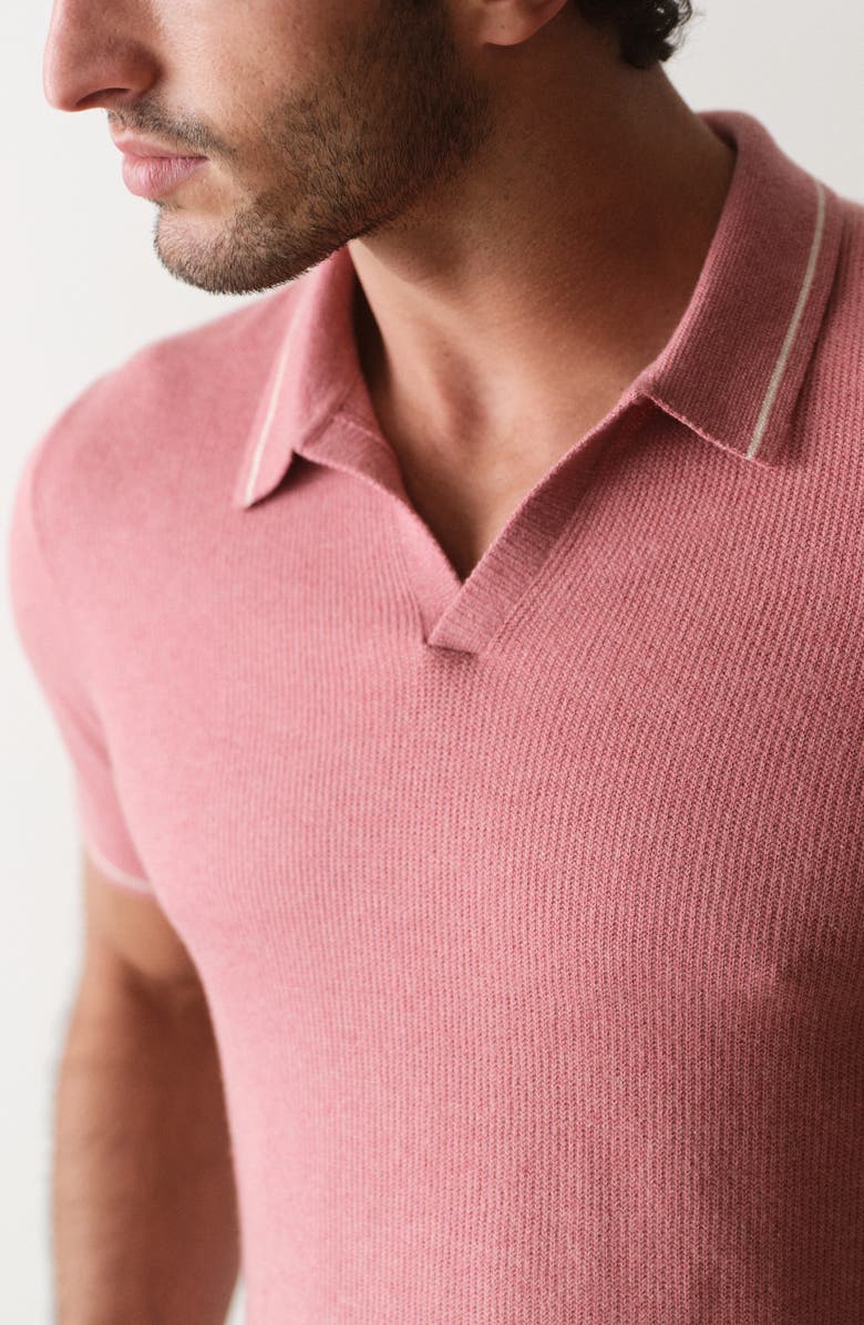 Marine Layer Liam Cotton Blend Sweater Polo, Alternate, color, Withered Rose