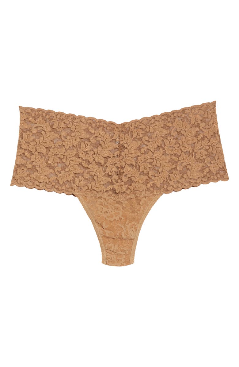 Hanky Panky Retro High Waist Thong, Alternate, color, Suntan