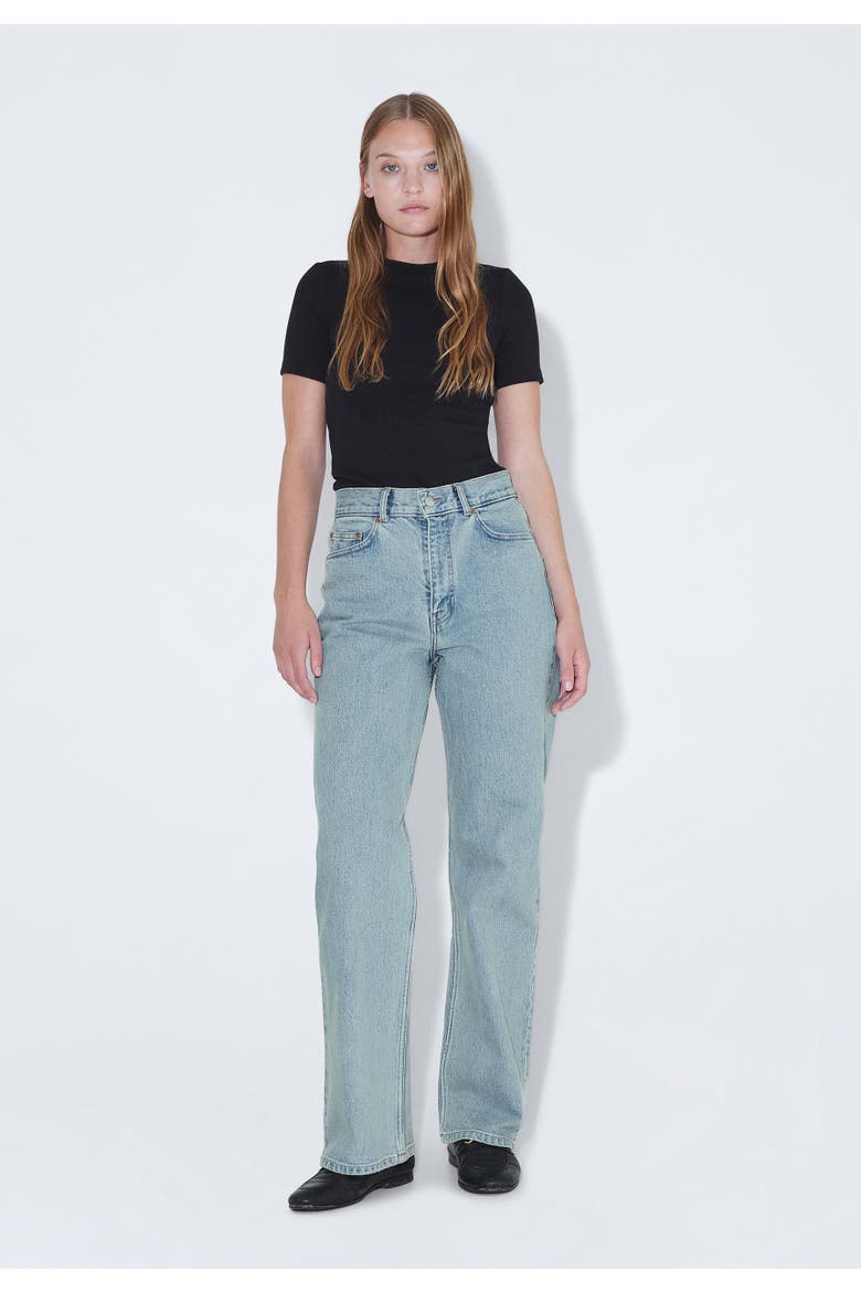 Echo High Straight Jeans, Alternate, color, Bay Sky Retro Dirt